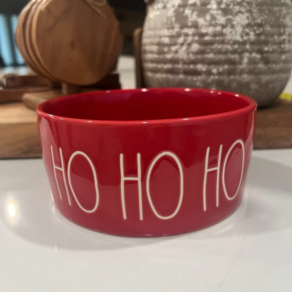 🐾Rae Dunn 🎄🎁⛄️HO-HO-HO DOG Bowl